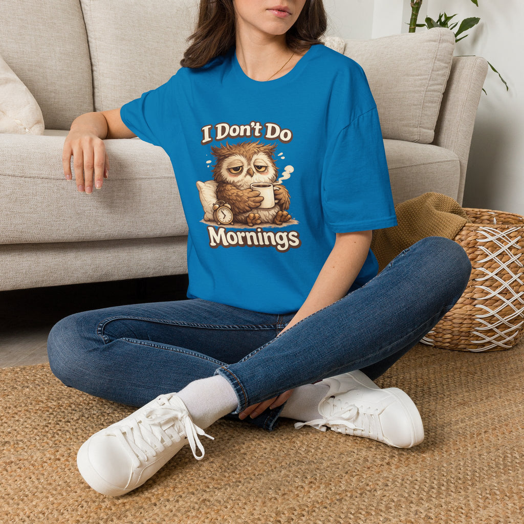 I Don't Do Mornings Owl T-Shirt