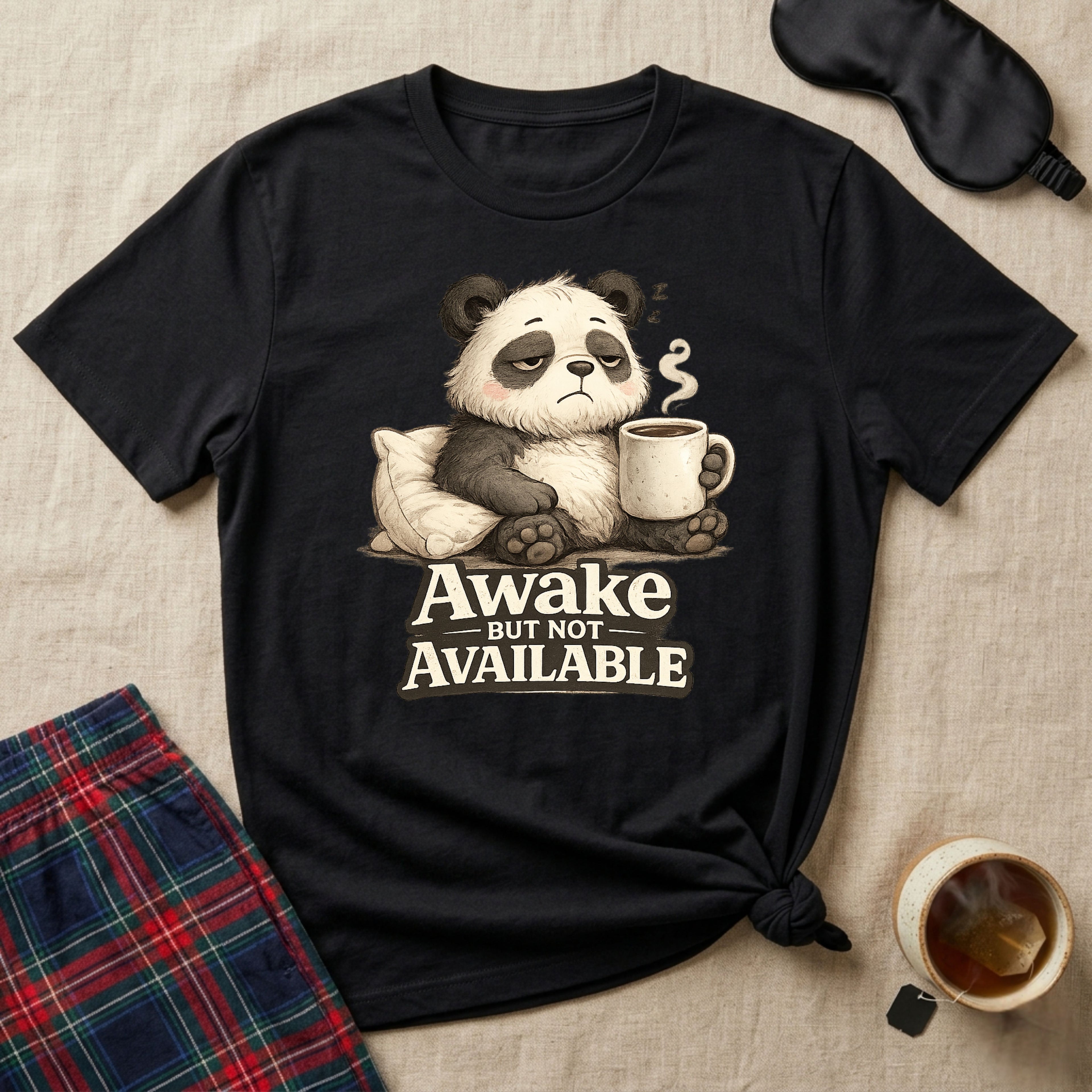 Awake But Not Available Panda T-Shirt