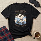 My Bed Is My Happy Place Sleepy Panda T-Shirt