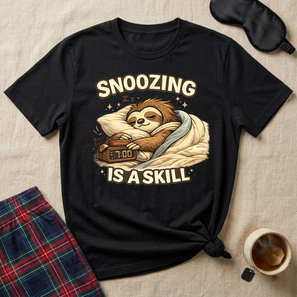 Snoozing Is A Skill Sloth T-Shirt