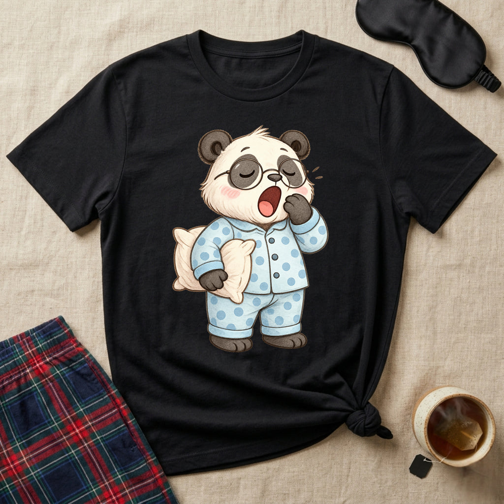 Sleepy Nerdy Panda T-Shirt