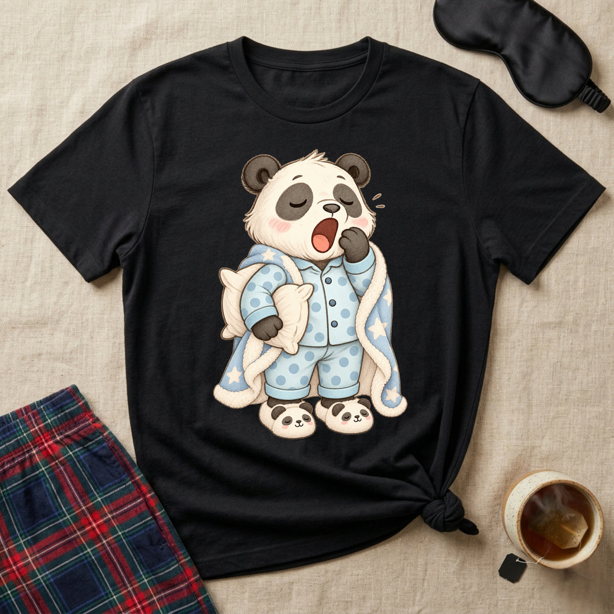 Sleepy Blanket Panda T-Shirt