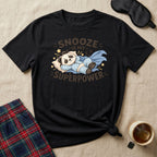 Snooze Is My Superpower Sleepy Panda T-Shirt