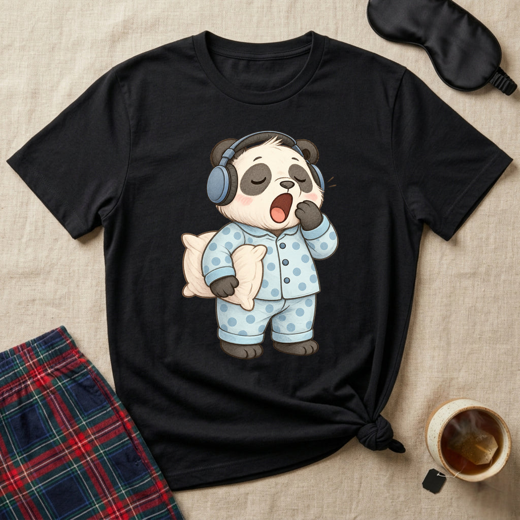 Sleepy Earphones Panda T-Shirt