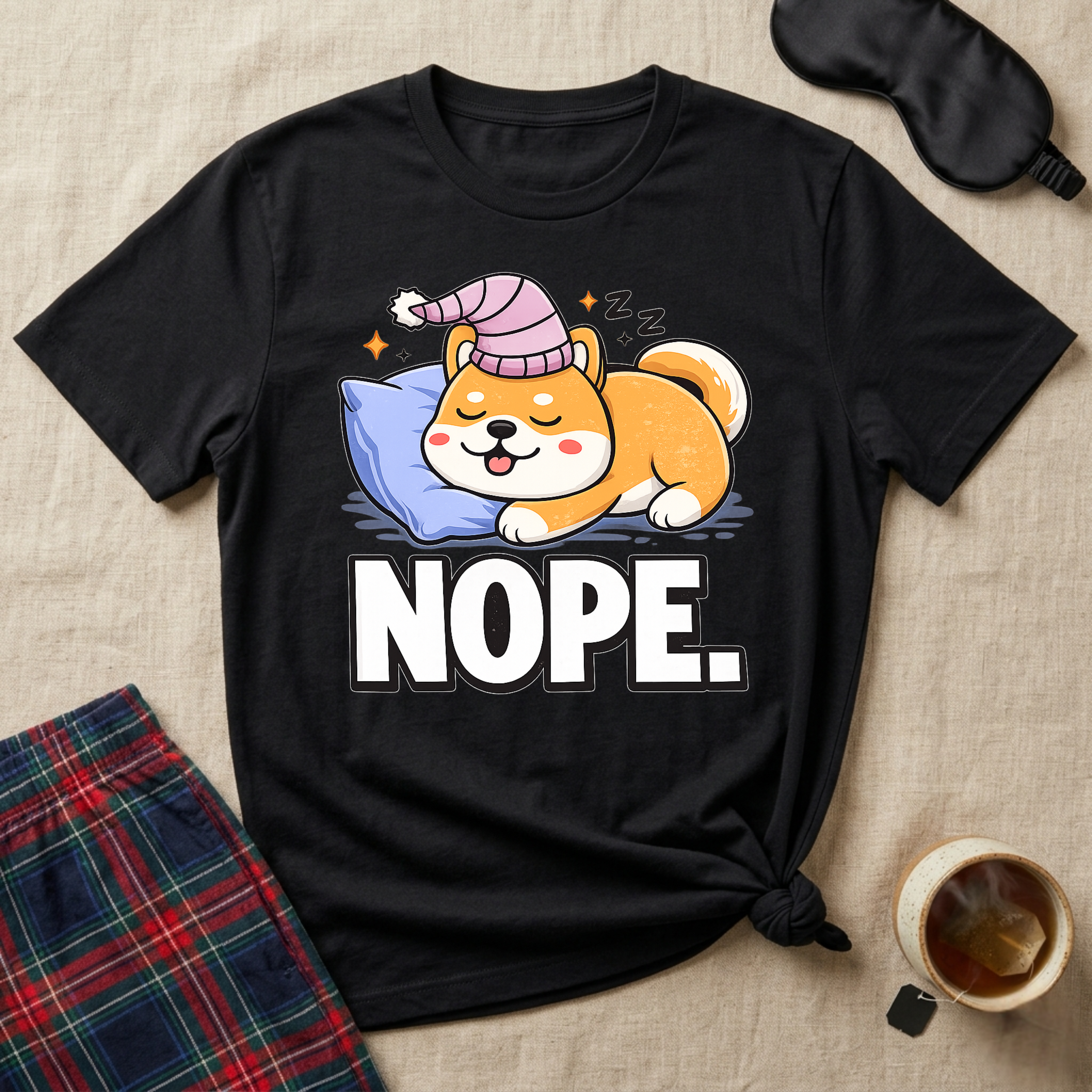 Tired Puppy Pillow T-Shirt