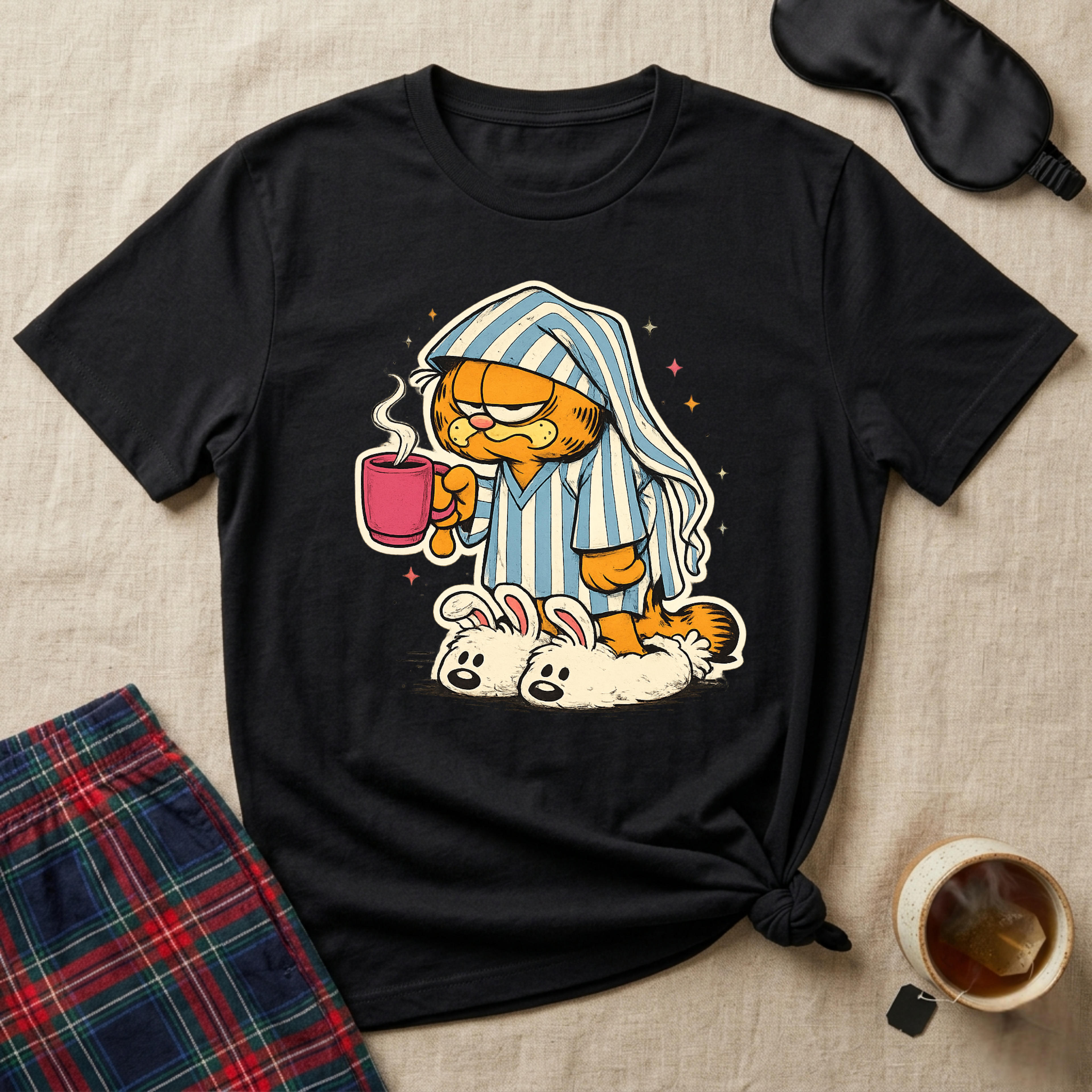 Lazy Coffee Cat T-Shirt