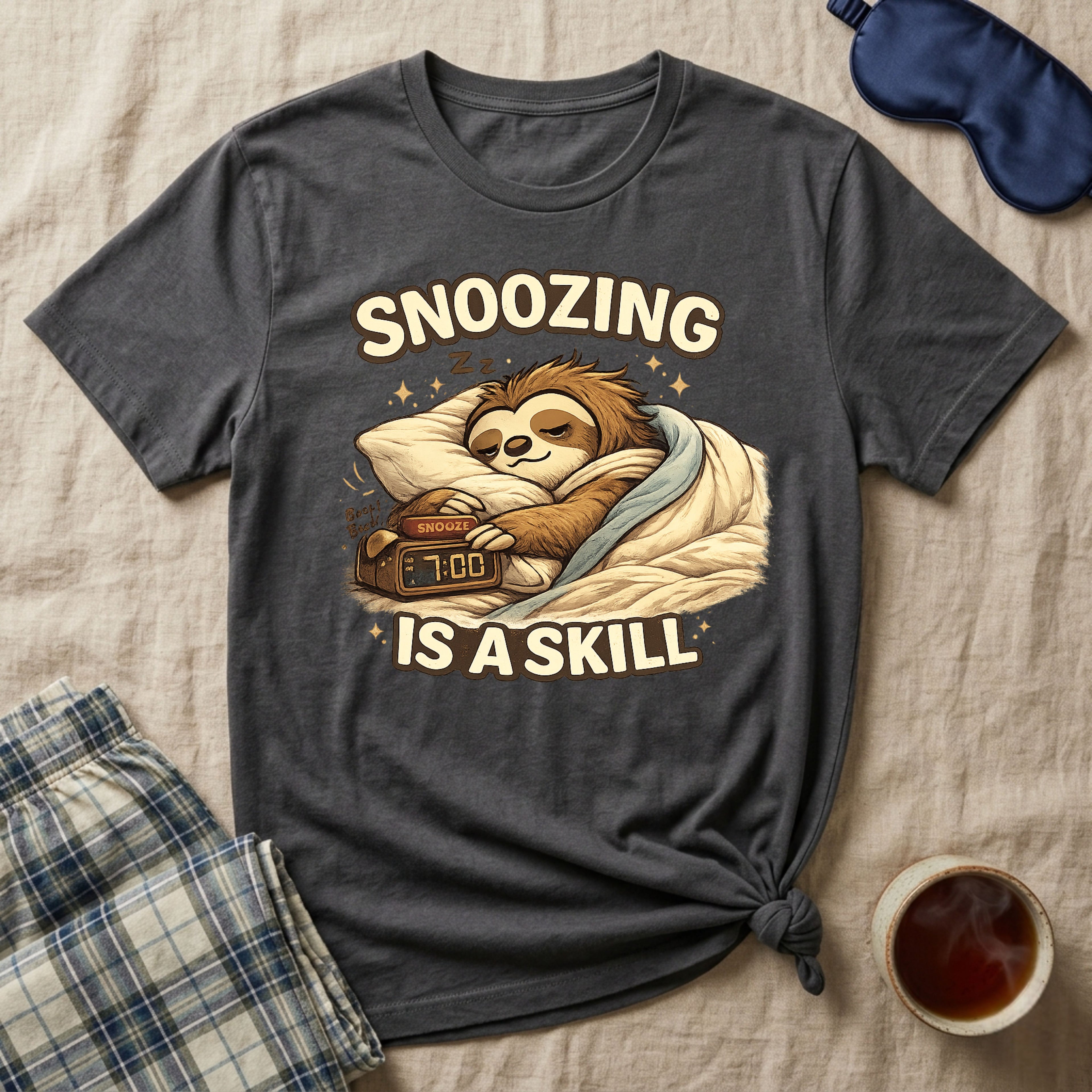 Snoozing Is A Skill Sloth T-Shirt