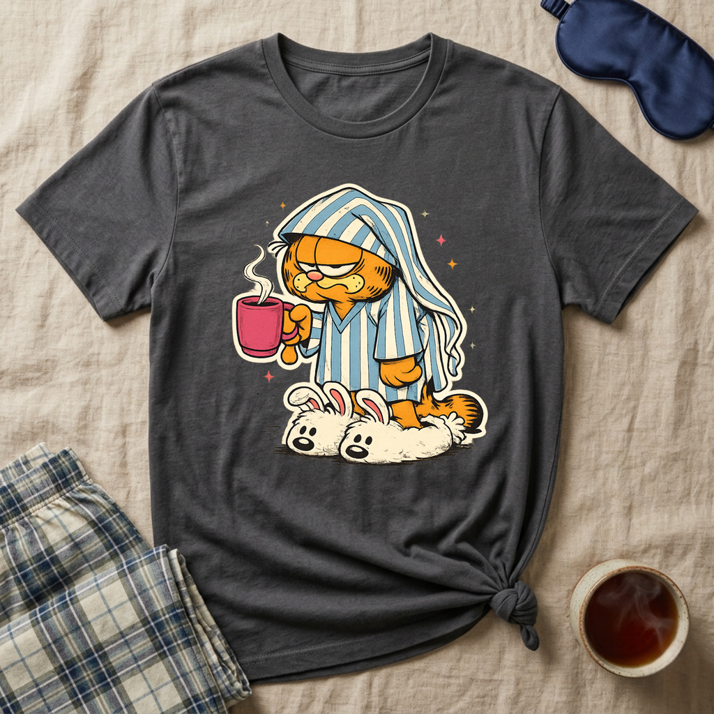 Lazy Coffee Cat T-Shirt