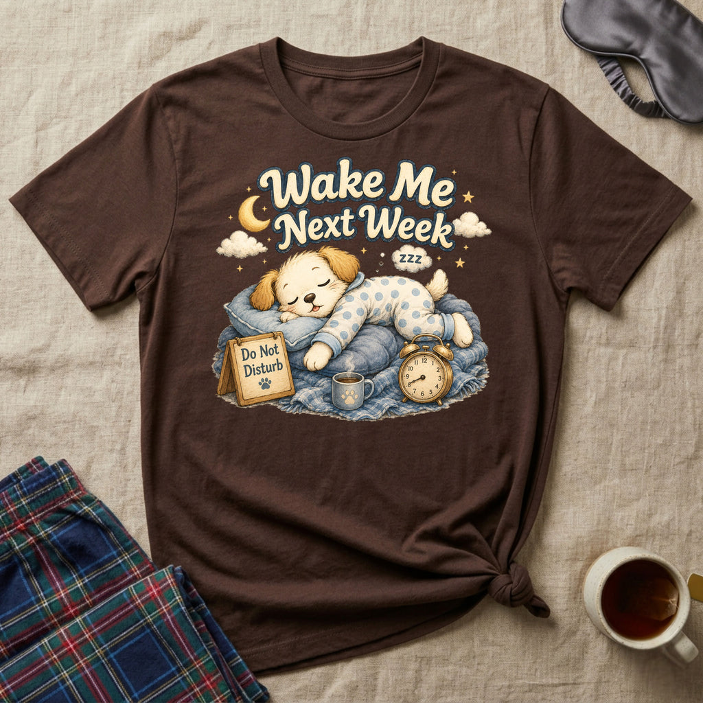Wake Me Next Week Puppy T-Shirt