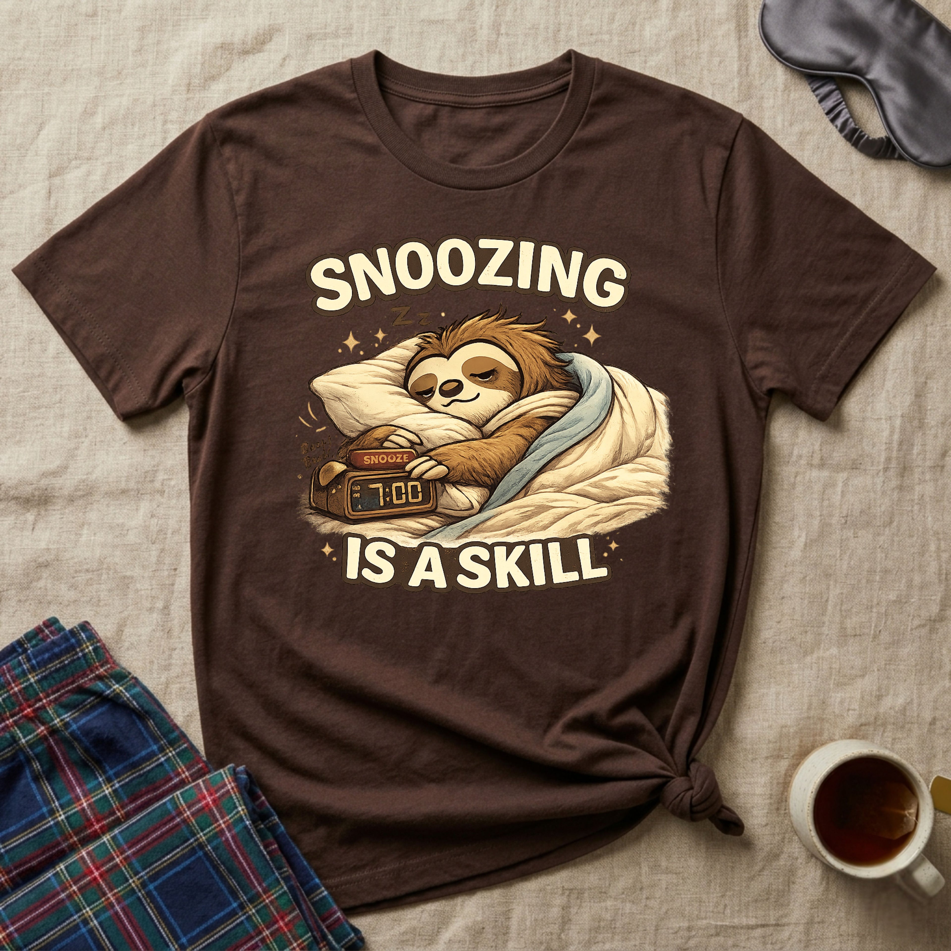 Snoozing Is A Skill Sloth T-Shirt