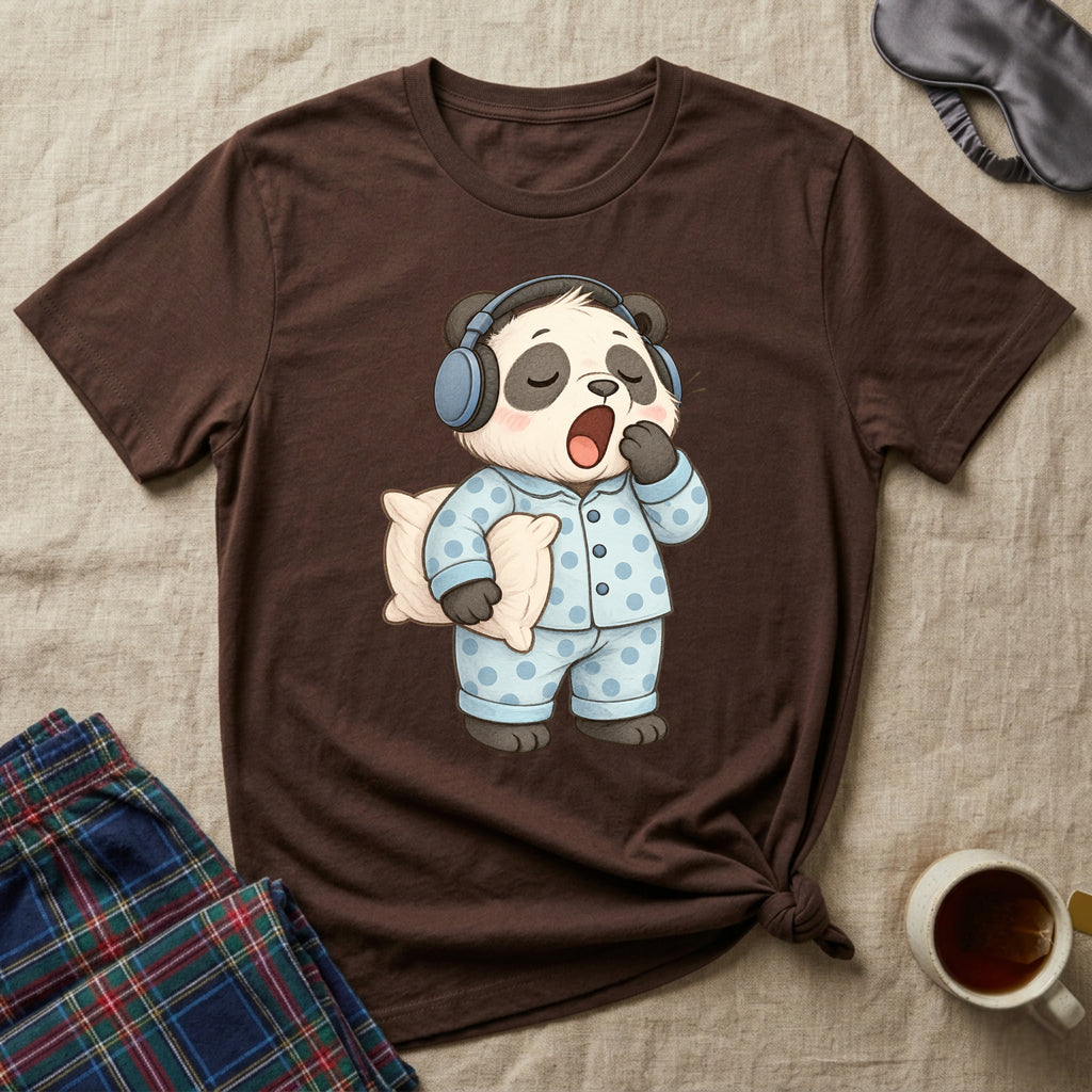 Sleepy Earphones Panda T-Shirt