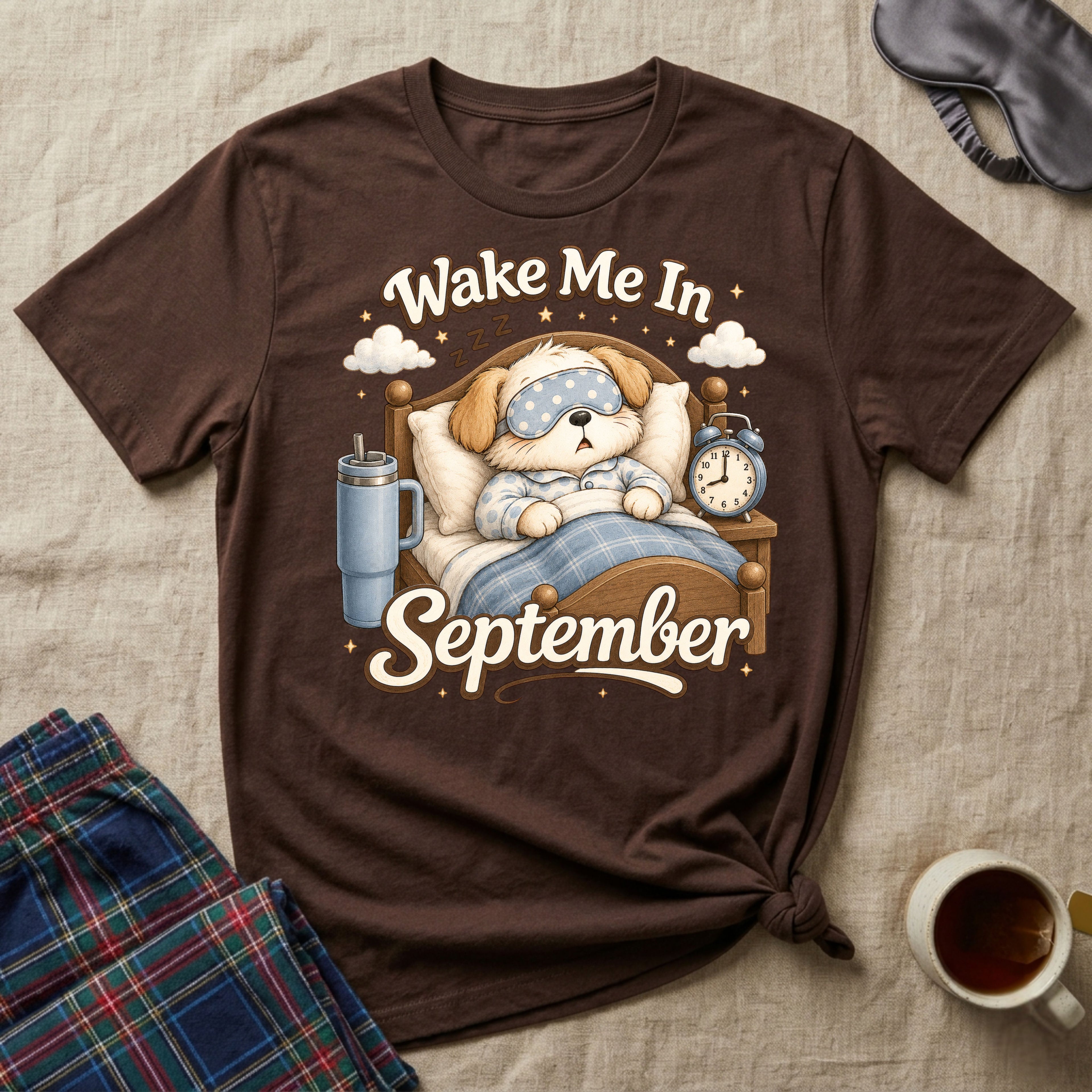 Wake Me In September Puppy T-Shirt