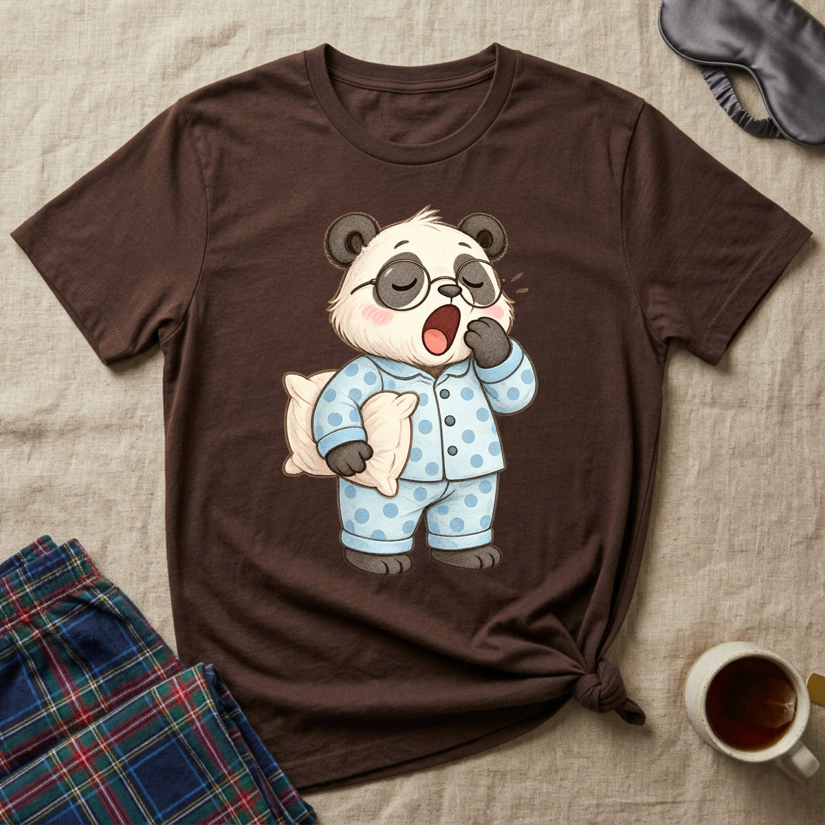 Sleepy Nerdy Panda T-Shirt