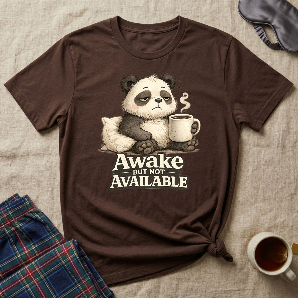 Awake But Not Available Panda T-Shirt