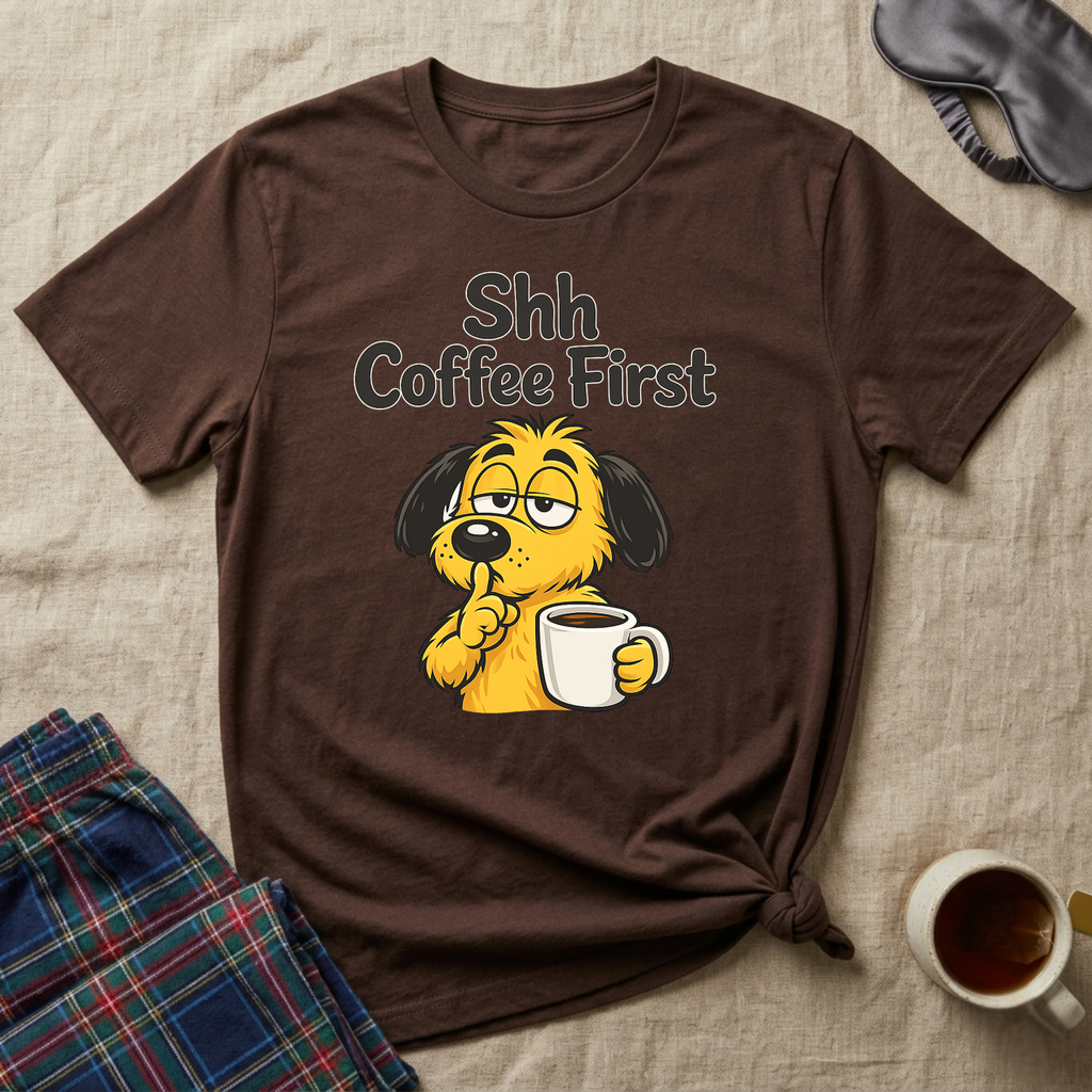 Shh Coffee First T-Shirt