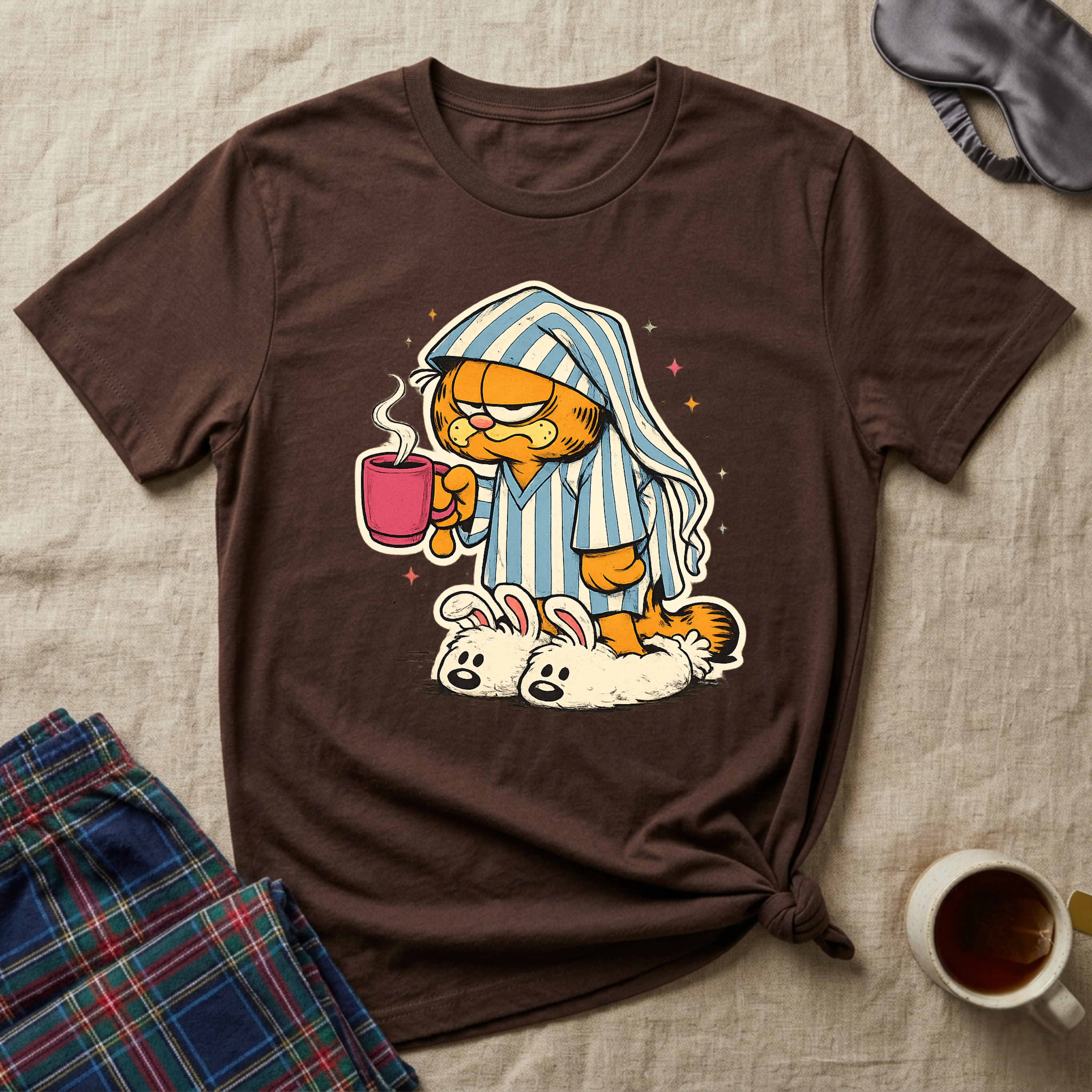 Lazy Coffee Cat T-Shirt