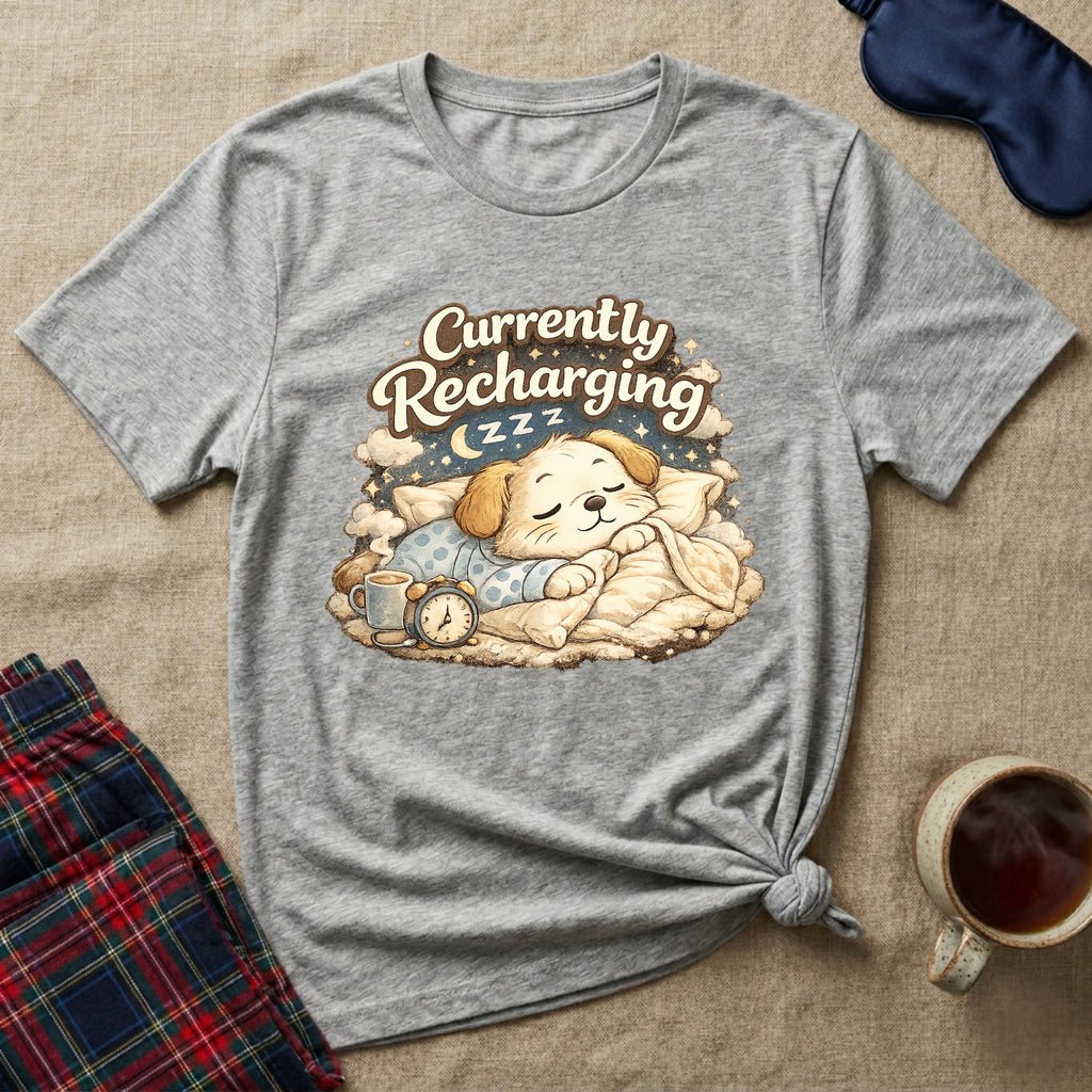 Currently Recharging Puppy T-Shirt