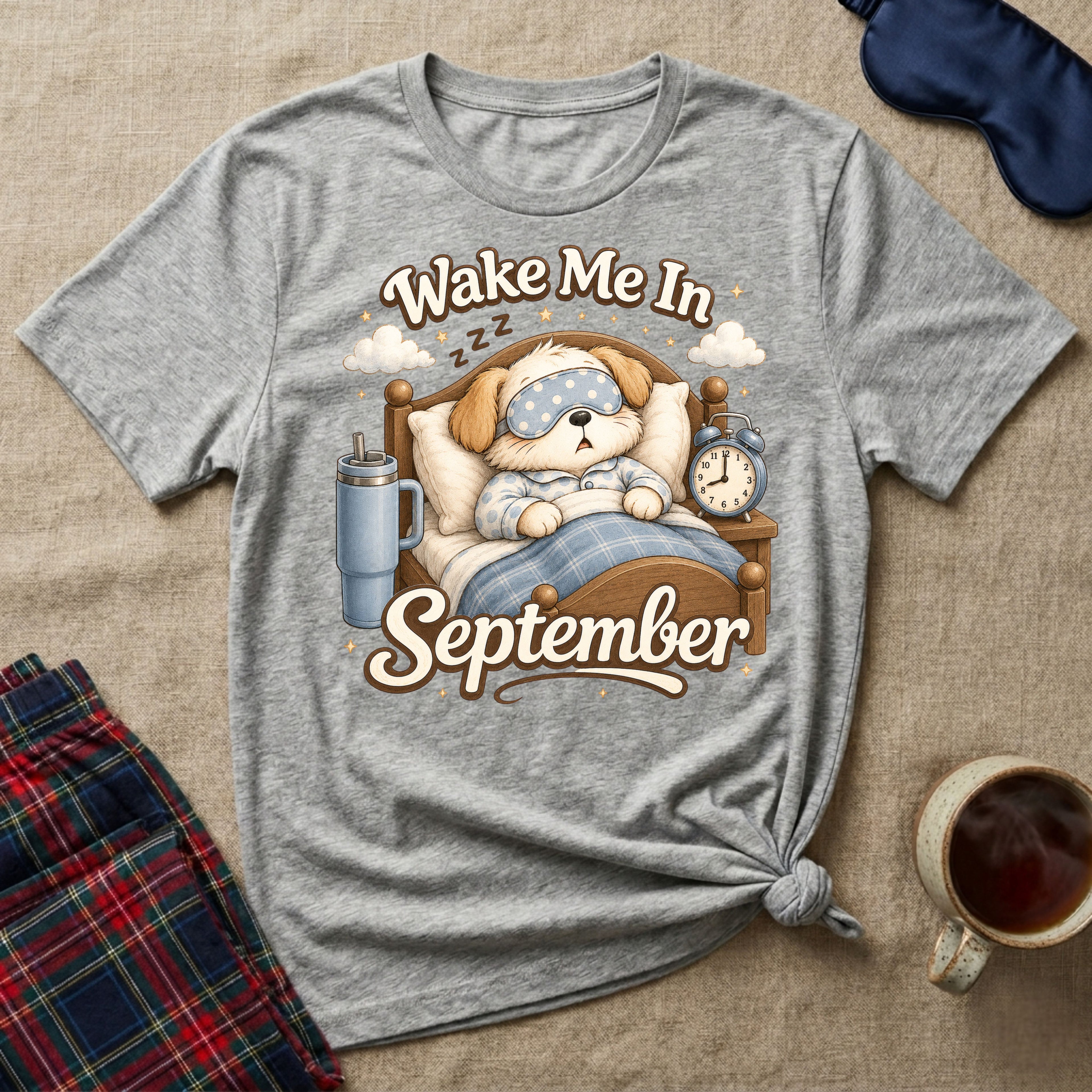 Wake Me In September Puppy T-Shirt