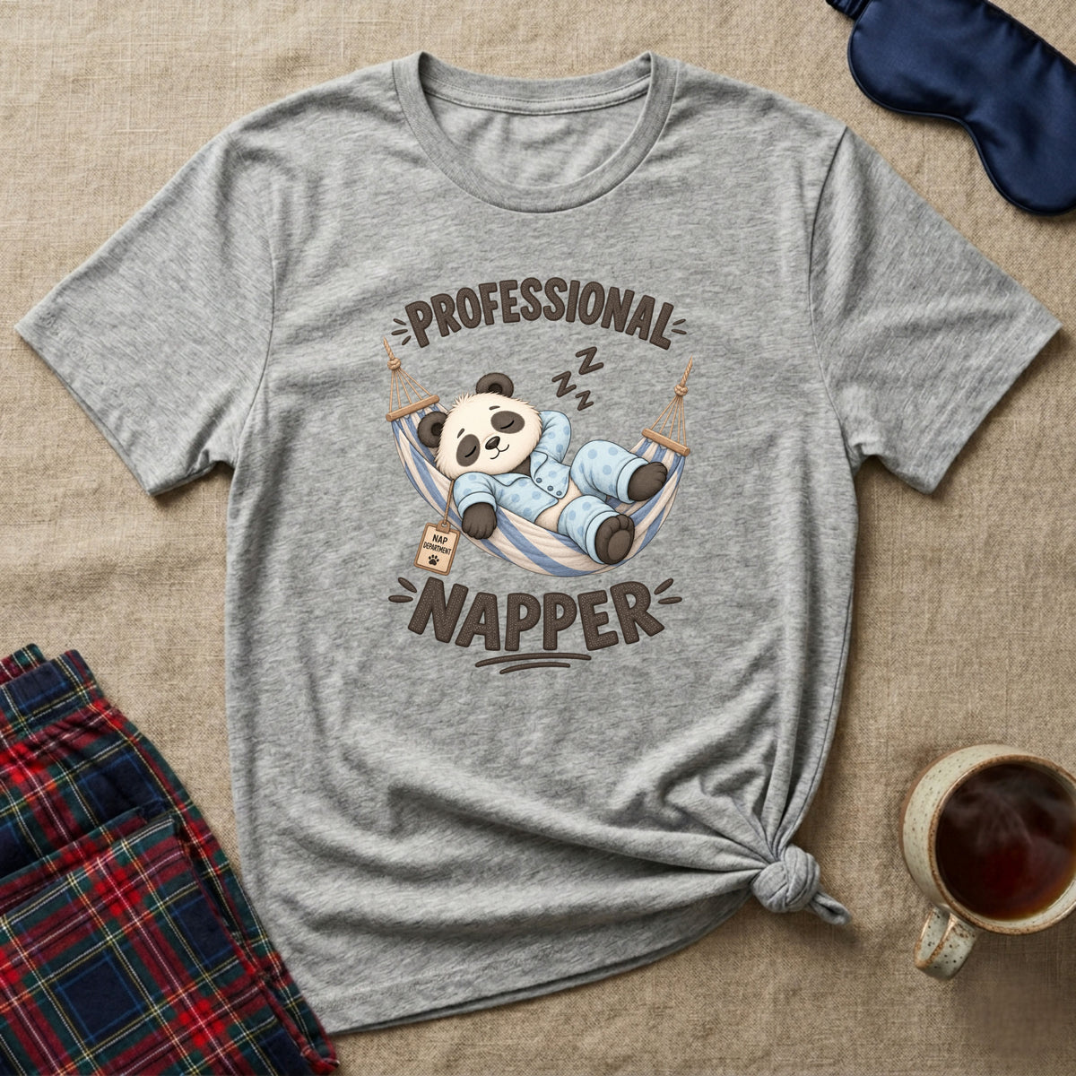 Professional Napper Sleepy Panda T-Shirt