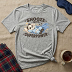 Snooze Is My Superpower Sleepy Panda T-Shirt