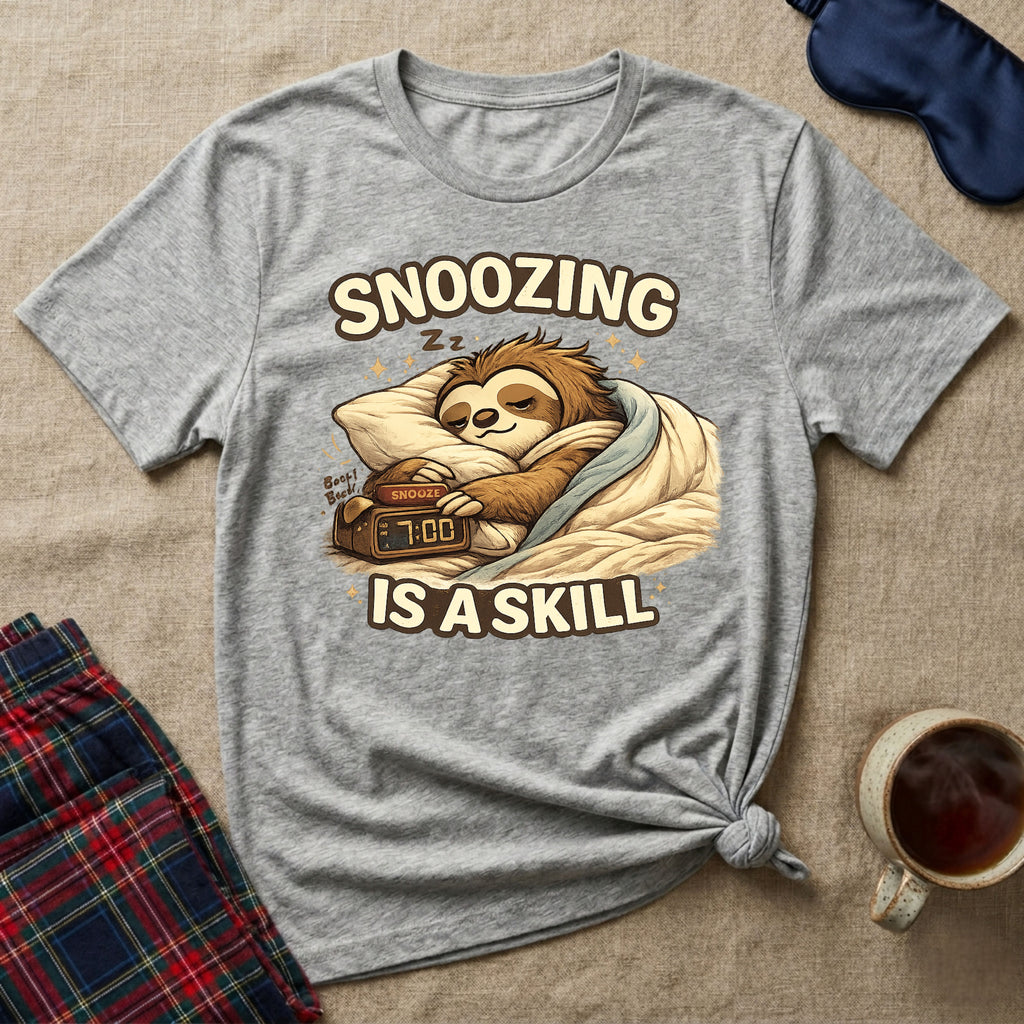 Snoozing Is A Skill Sloth T-Shirt