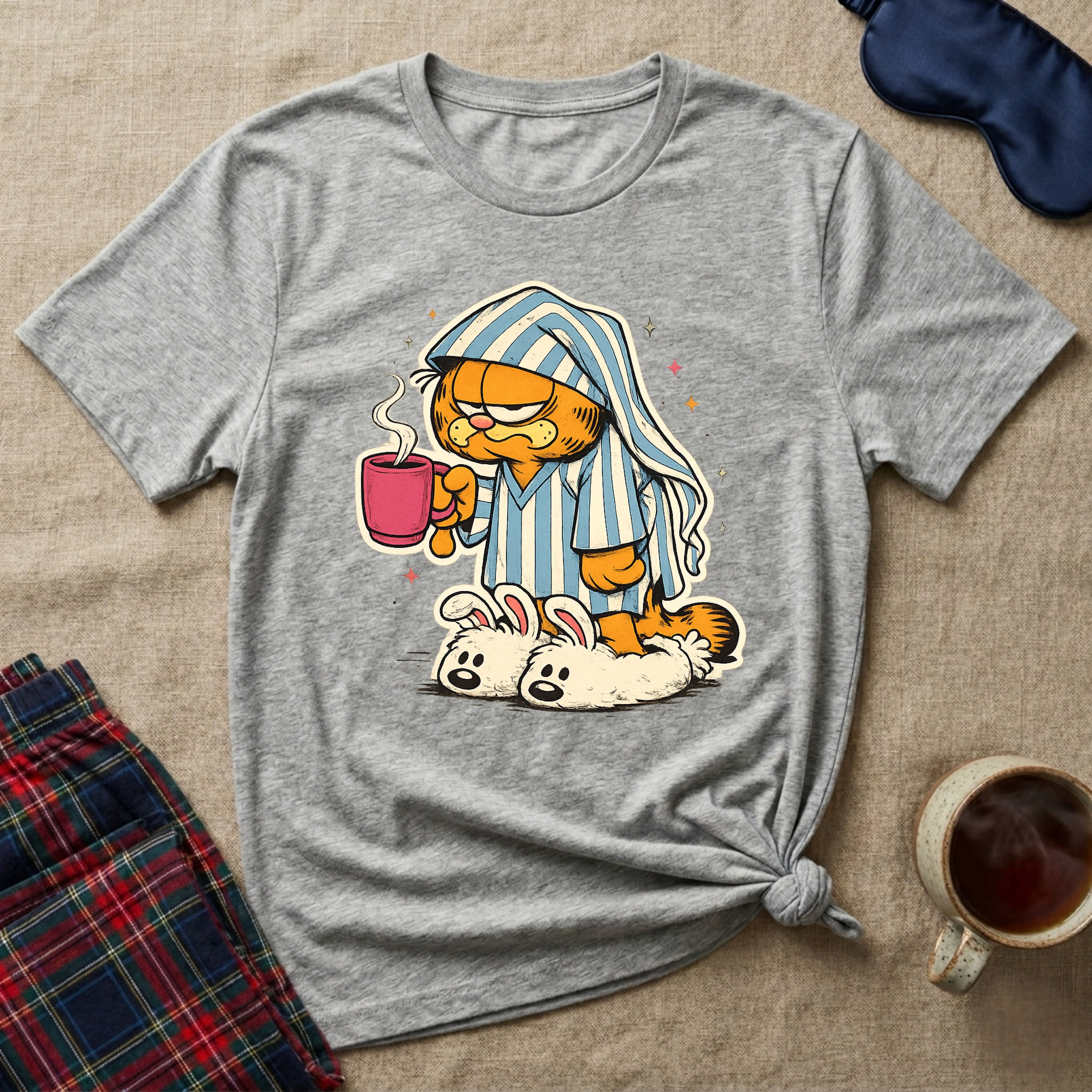 Lazy Coffee Cat T-Shirt