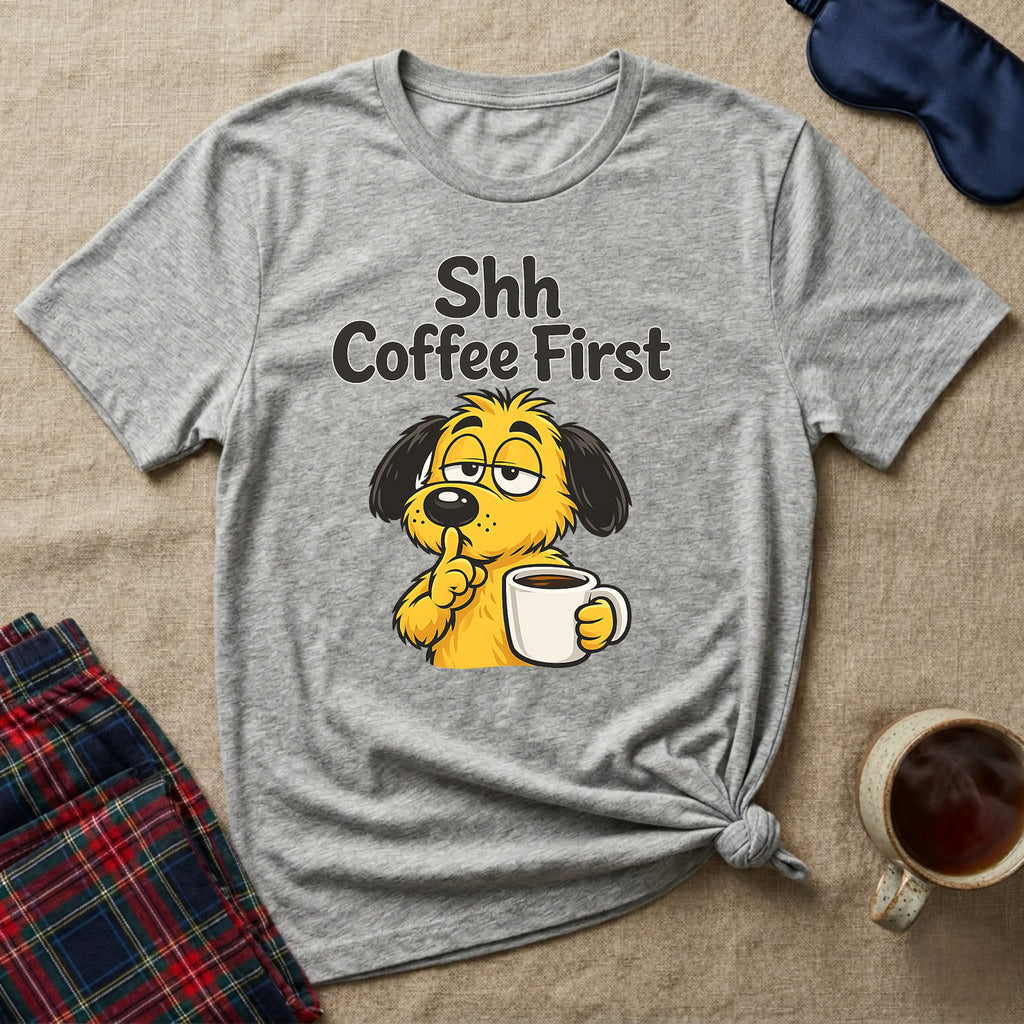 Shh Coffee First T-Shirt
