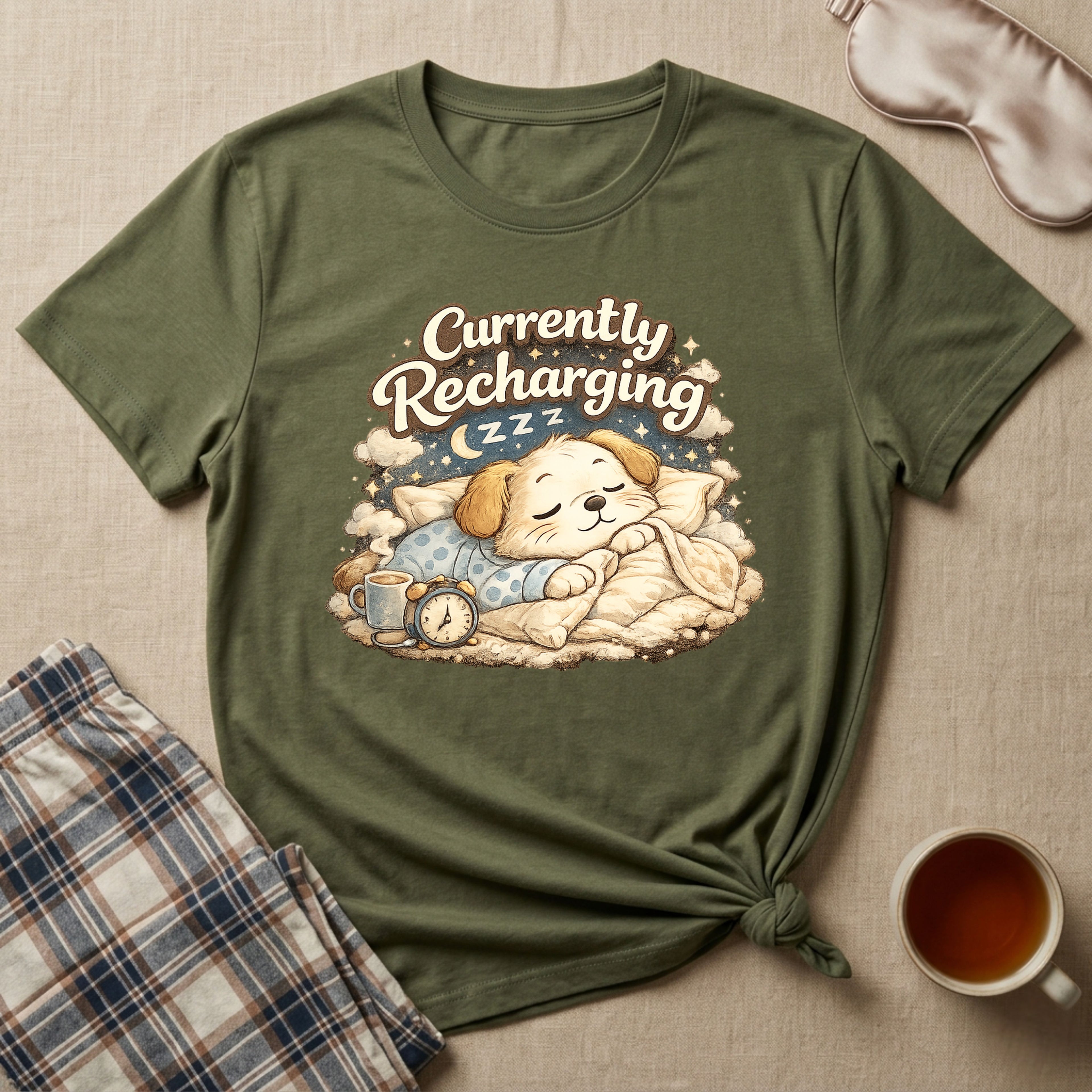 Currently Recharging Puppy T-Shirt
