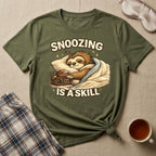 Snoozing Is A Skill Sloth T-Shirt