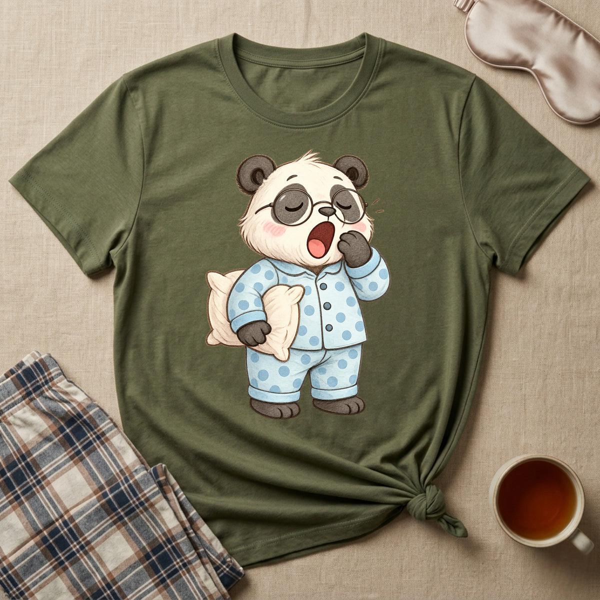 Sleepy Nerdy Panda T-Shirt