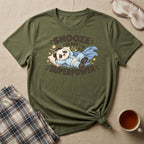 Snooze Is My Superpower Sleepy Panda T-Shirt