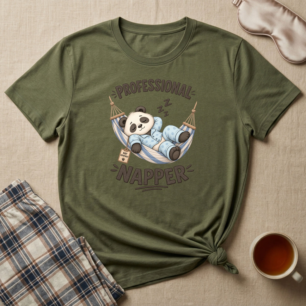 Professional Napper Sleepy Panda T-Shirt