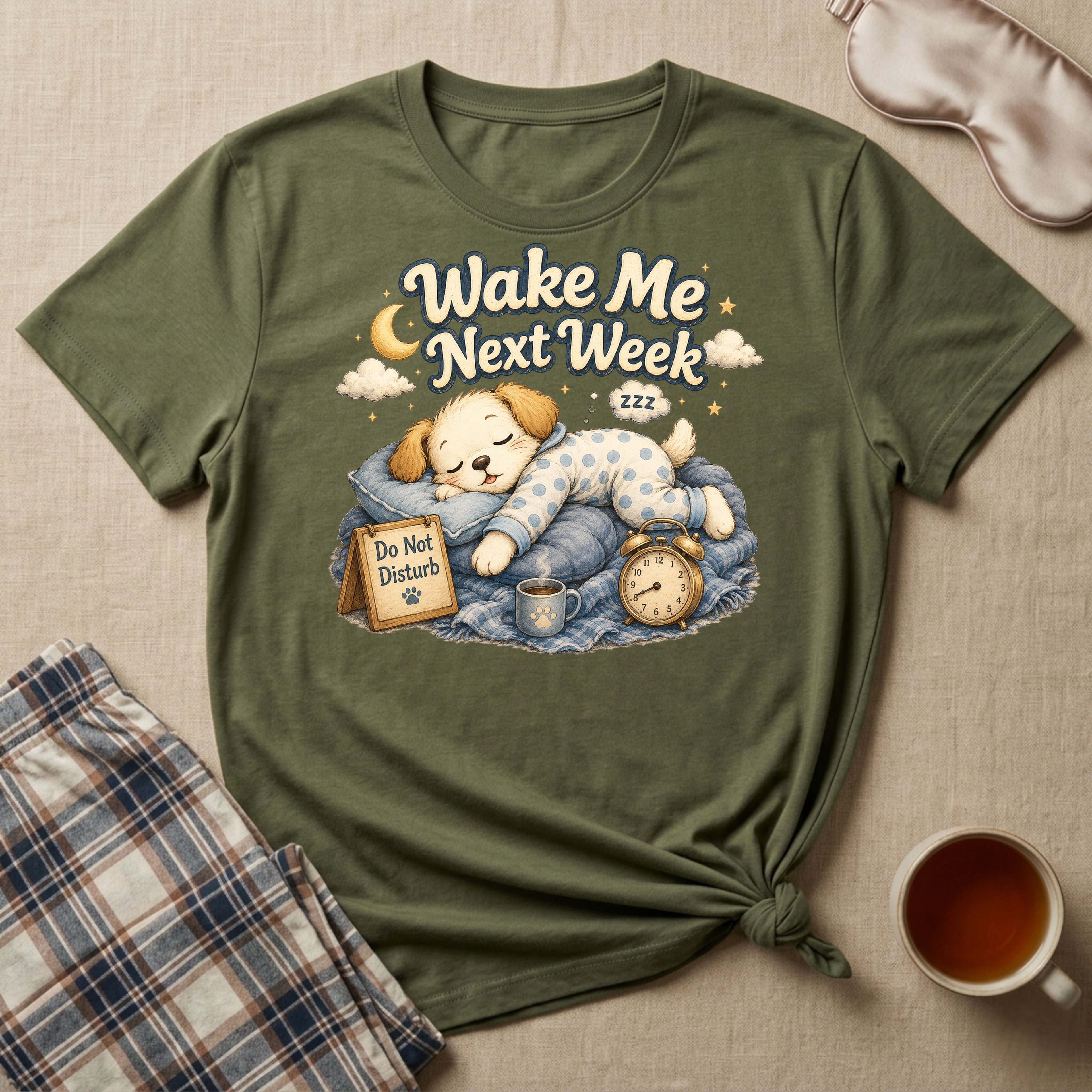 Wake Me Next Week Puppy T-Shirt