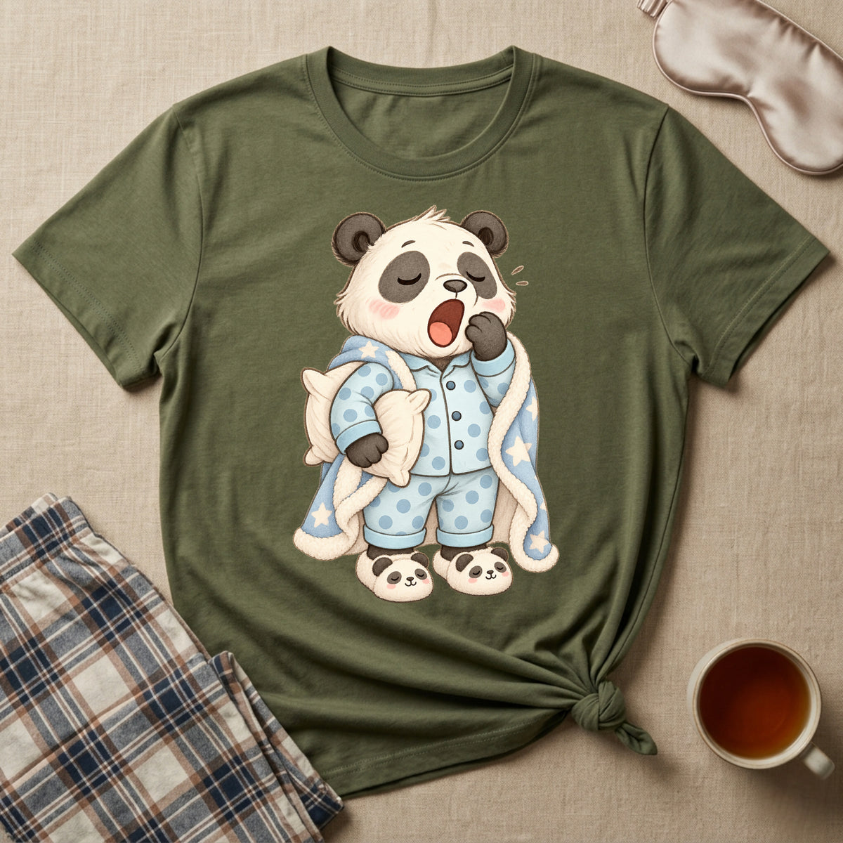 Sleepy Blanket Panda T-Shirt