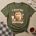 I Don't Do Mornings Owl T-Shirt