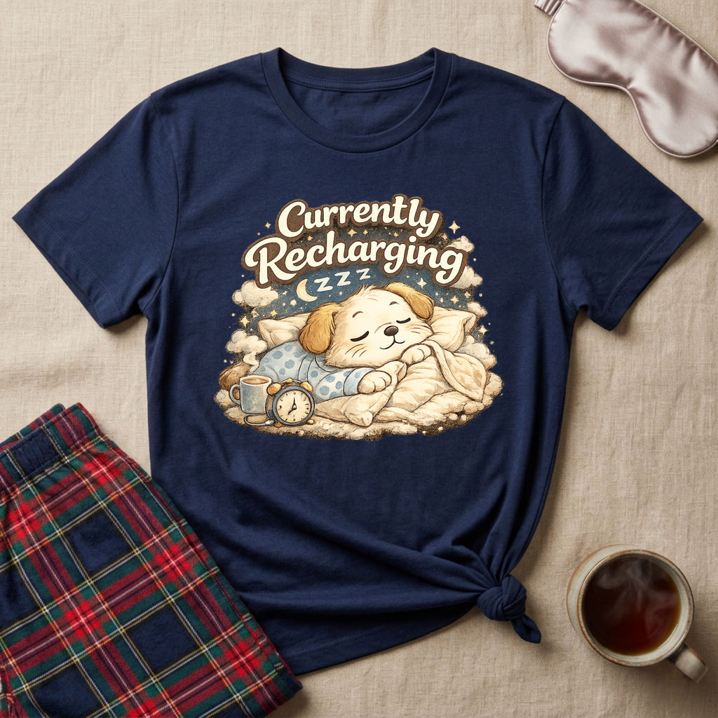 Currently Recharging Puppy T-Shirt