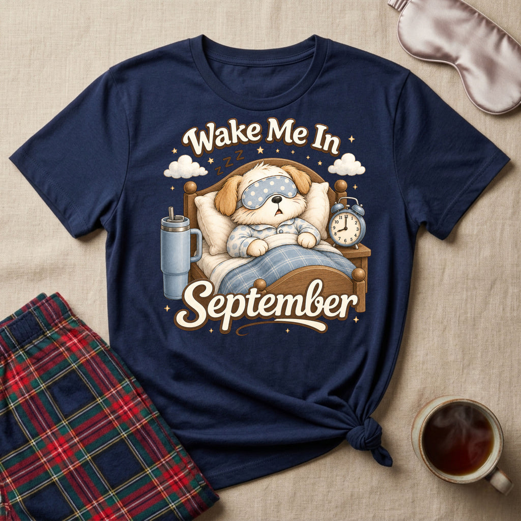 Wake Me In September Puppy T-Shirt