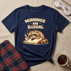 Mornings Are Illegal Raccoon T-Shirt