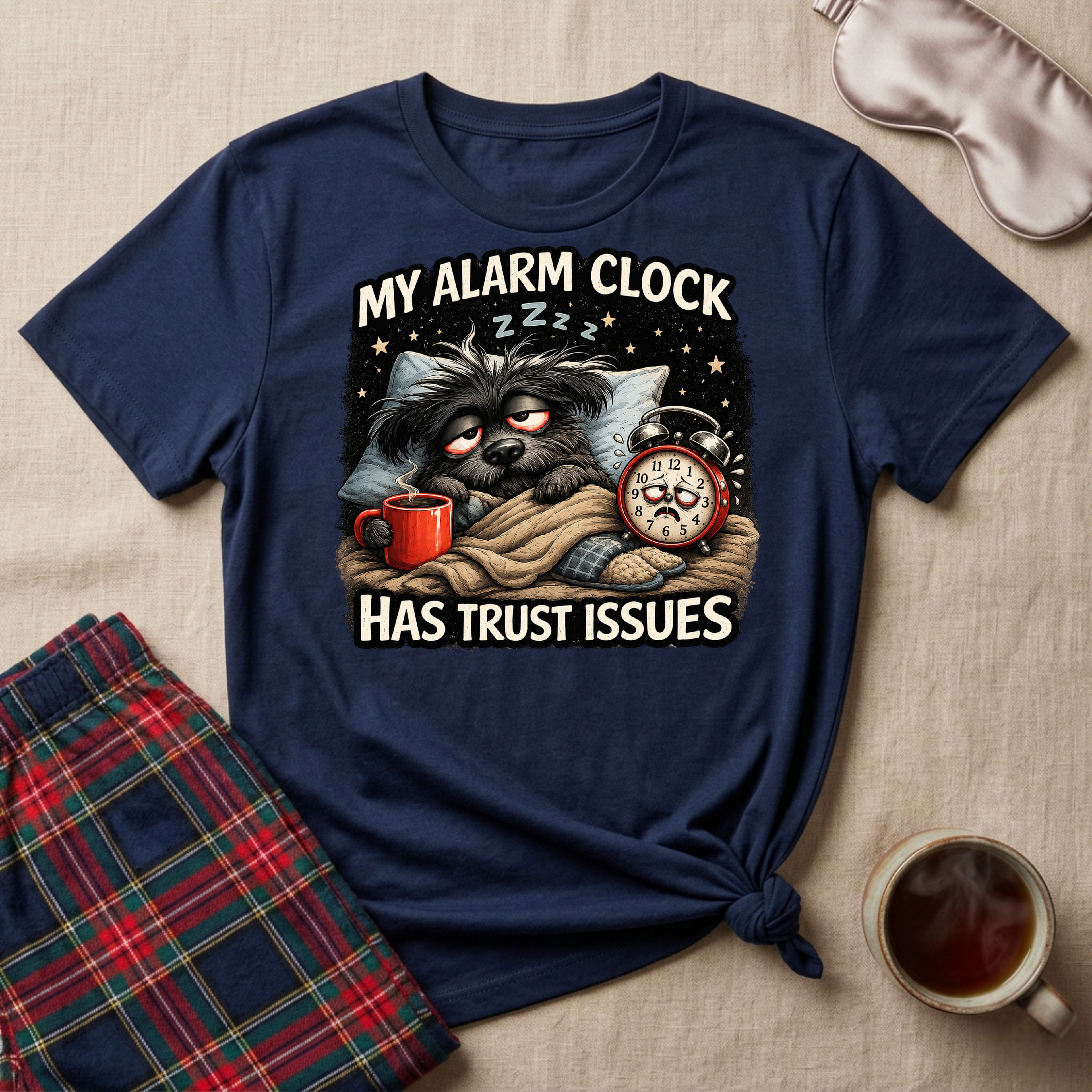 My Alarm Clock Has Trust Issues Puppy T-Shirt
