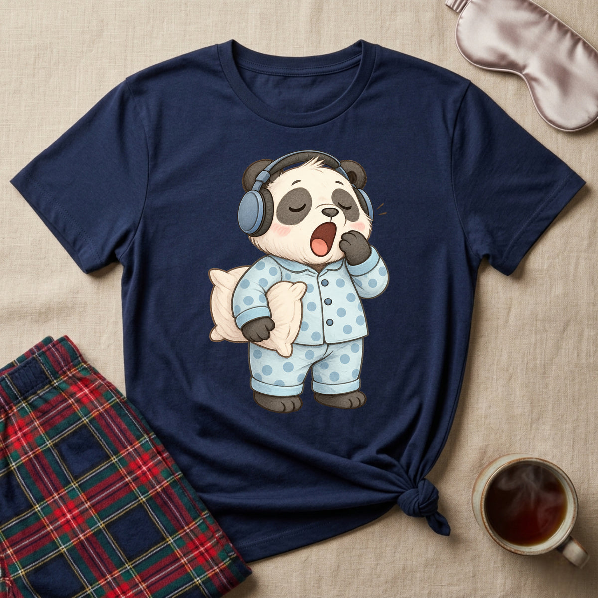 Sleepy Earphones Panda T-Shirt