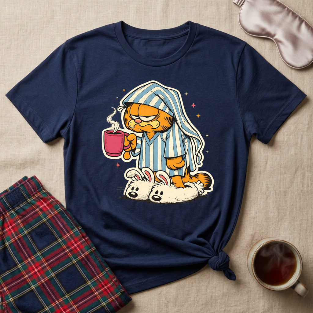 Lazy Coffee Cat T-Shirt