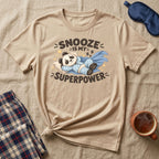 Snooze Is My Superpower Sleepy Panda T-Shirt