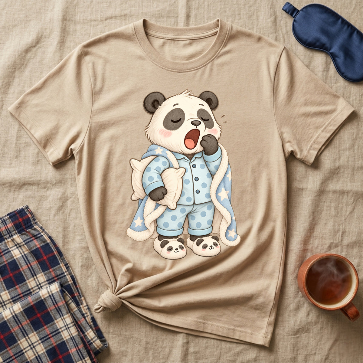 Sleepy Blanket Panda T-Shirt