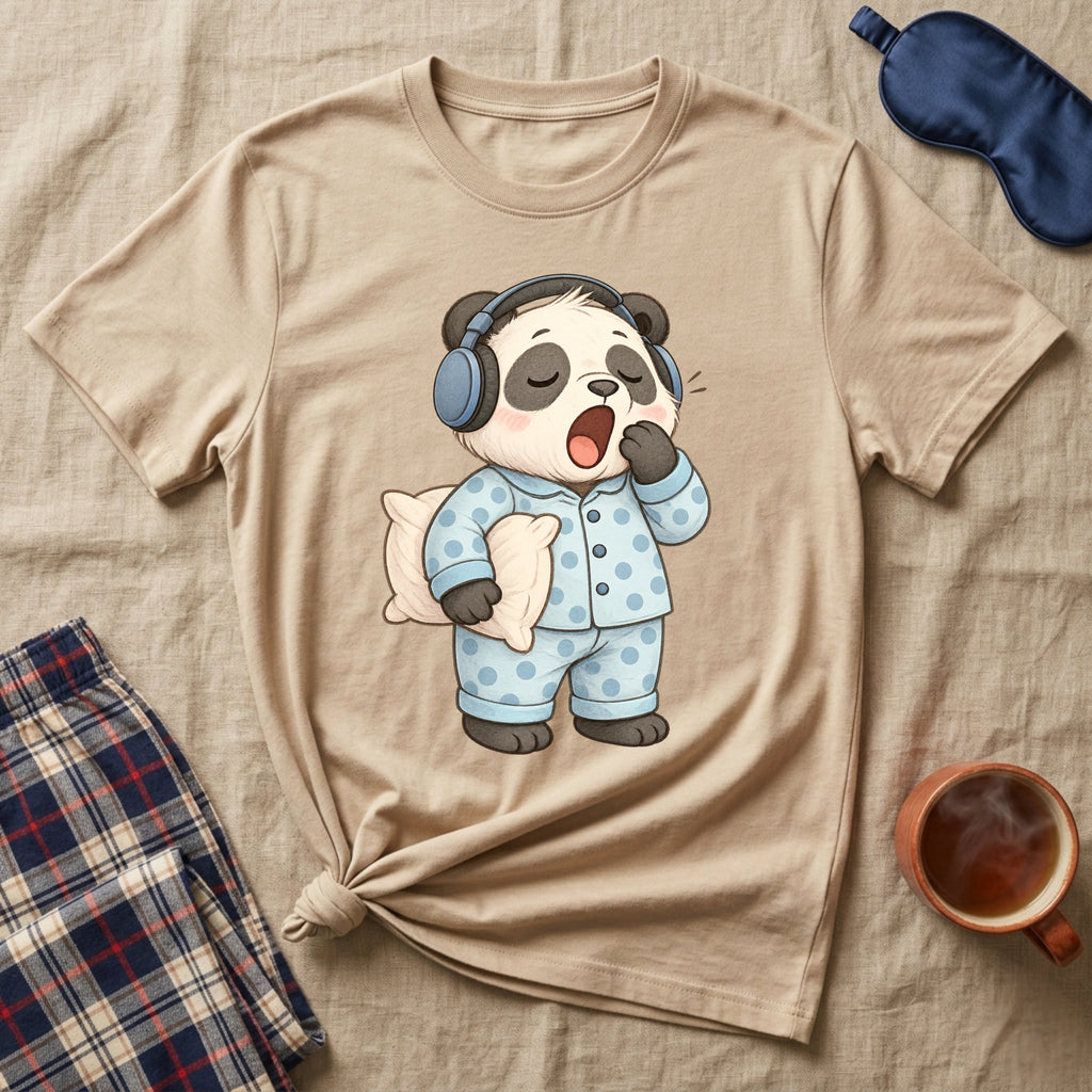 Sleepy Earphones Panda T-Shirt