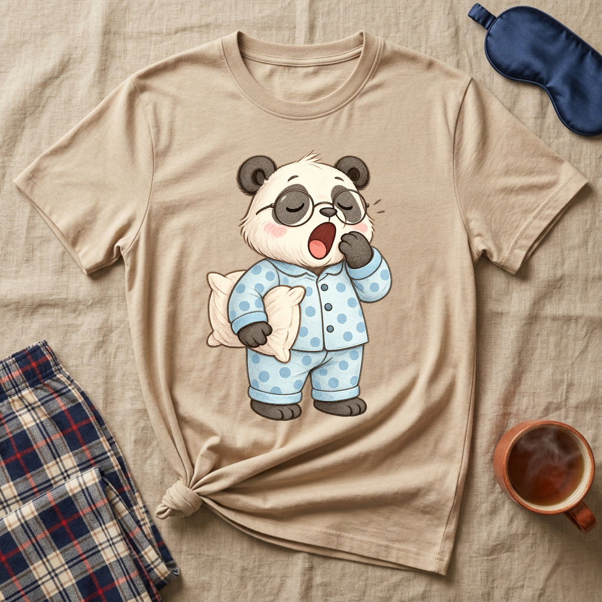 Sleepy Nerdy Panda T-Shirt