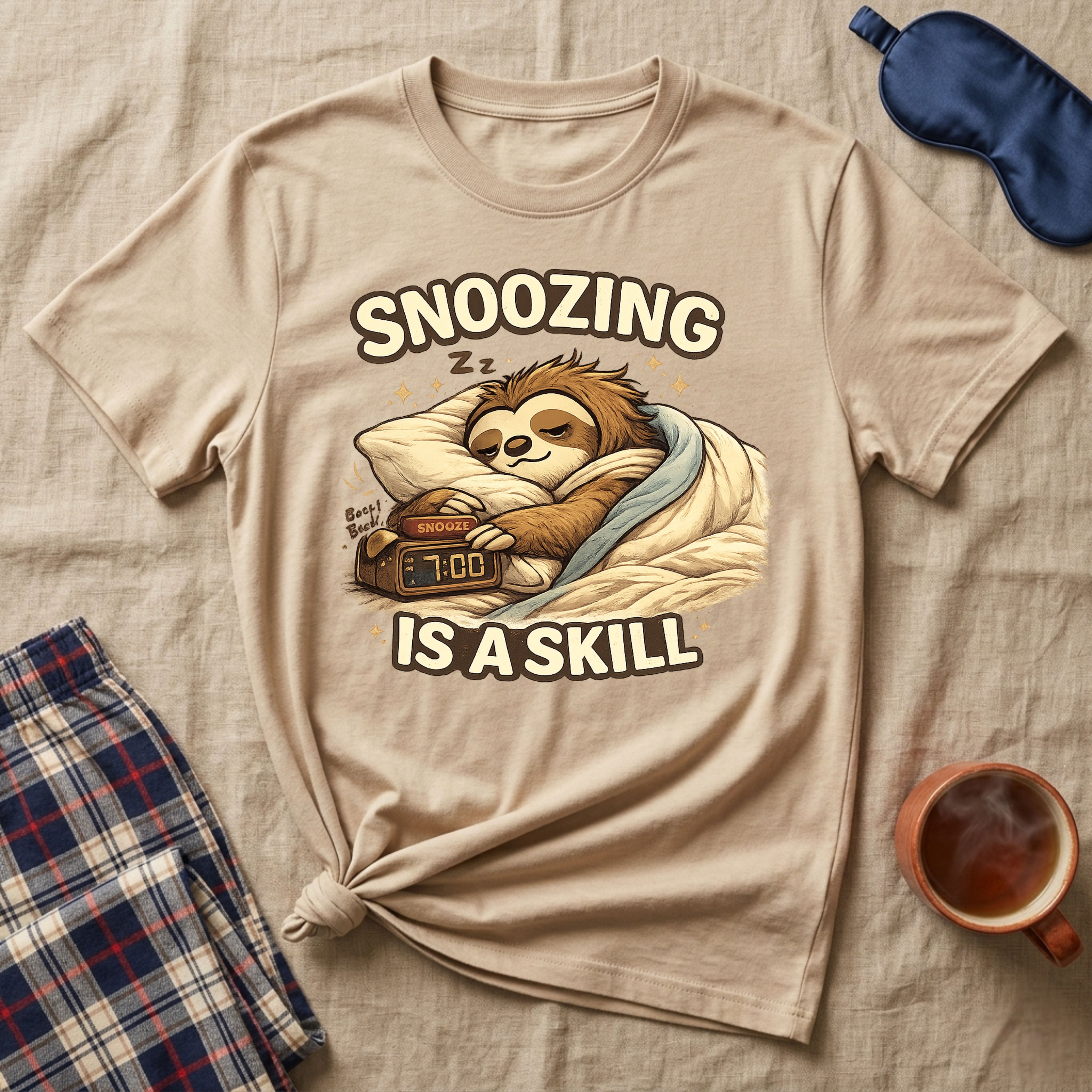 Snoozing Is A Skill Sloth T-Shirt