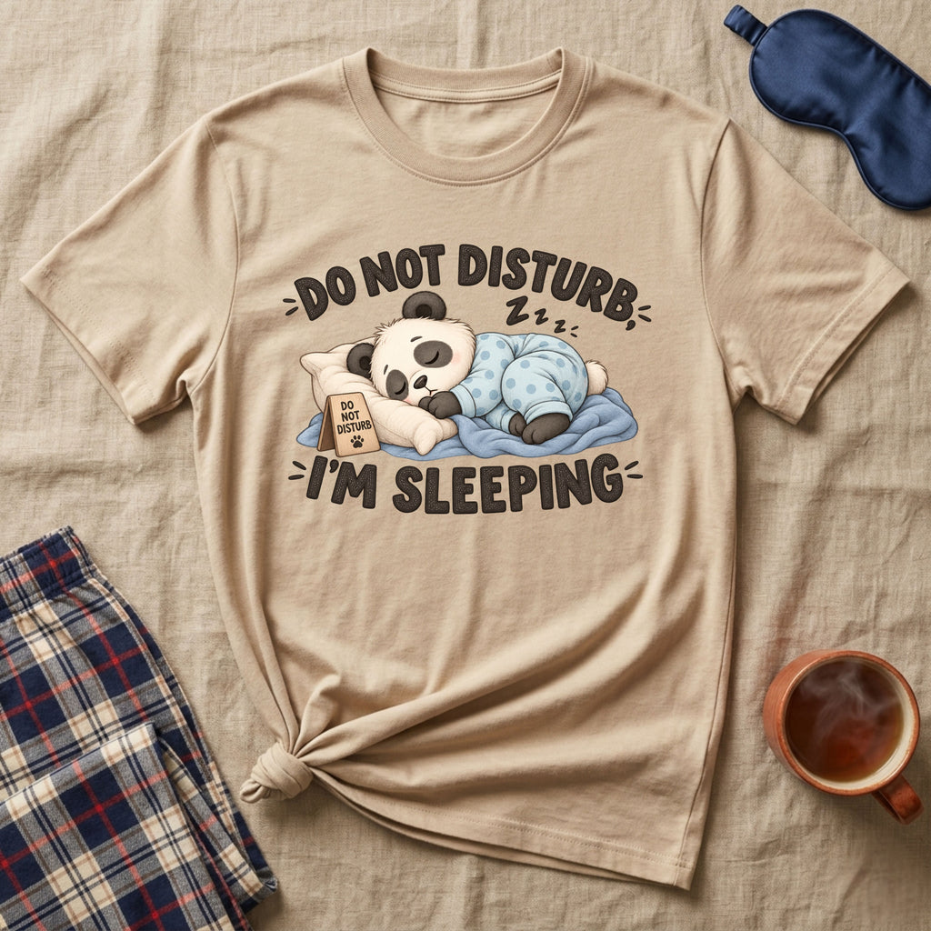 Do Not Disturb Im Sleeping Sleepy Panda T-Shirt