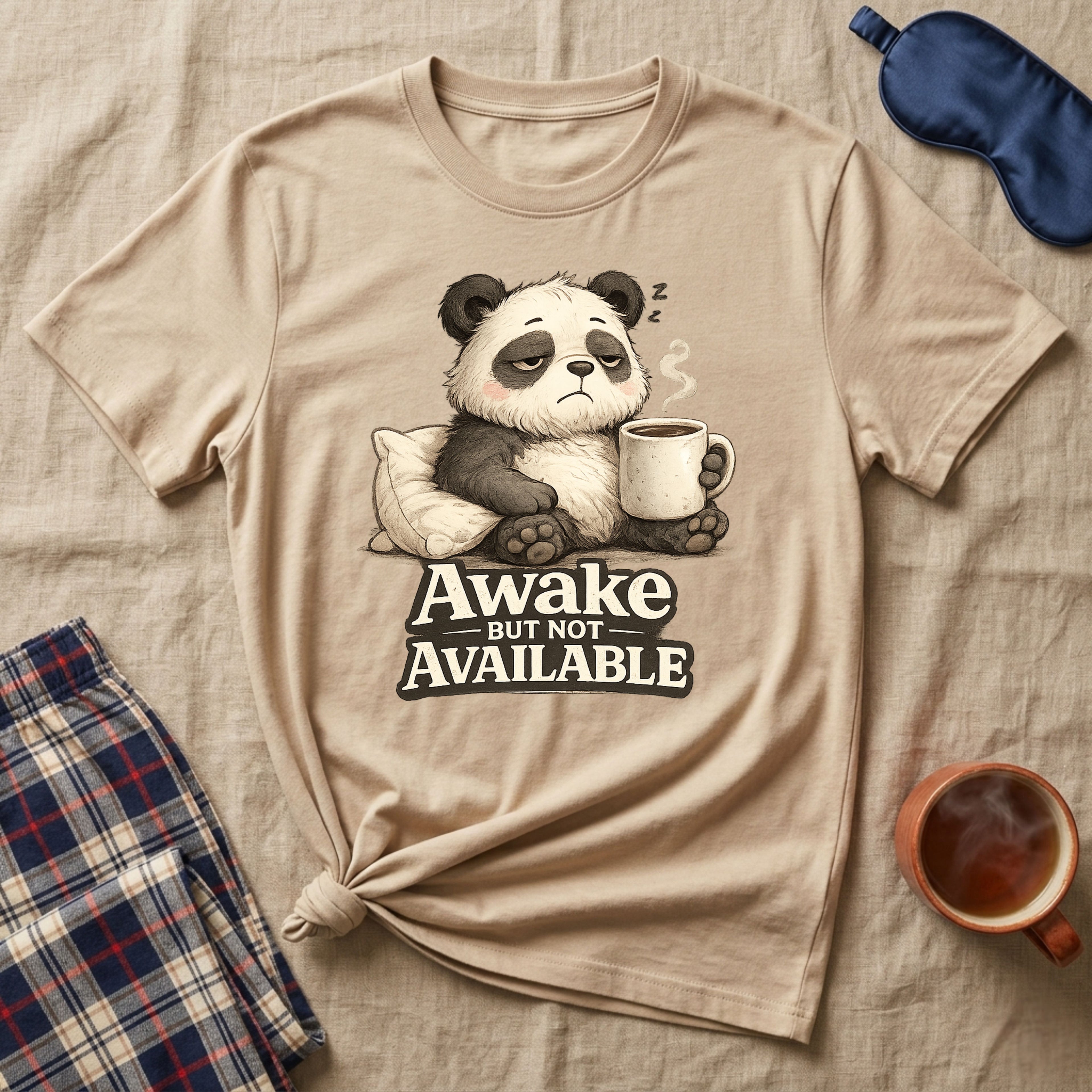 Awake But Not Available Panda T-Shirt