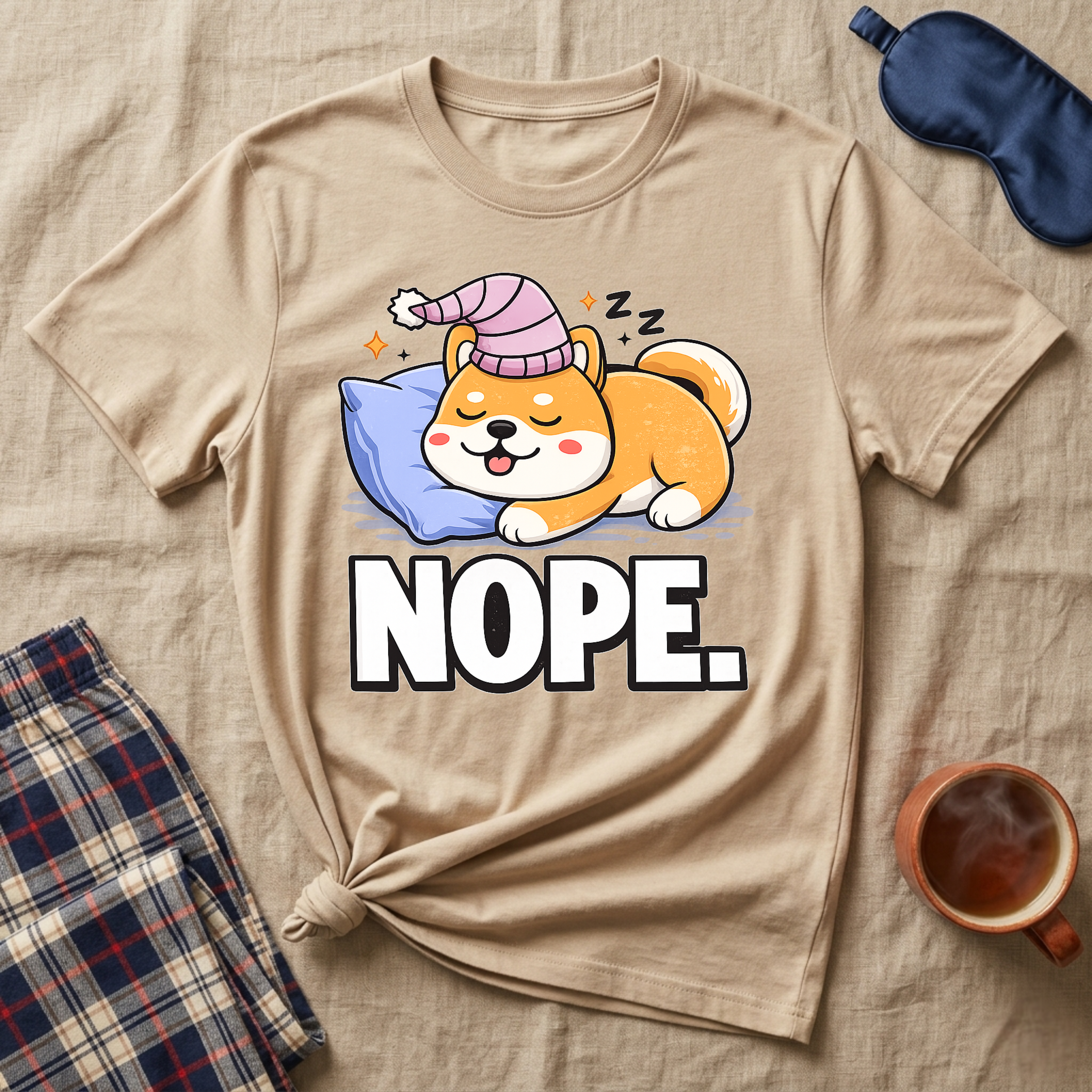 Tired Puppy Pillow T-Shirt