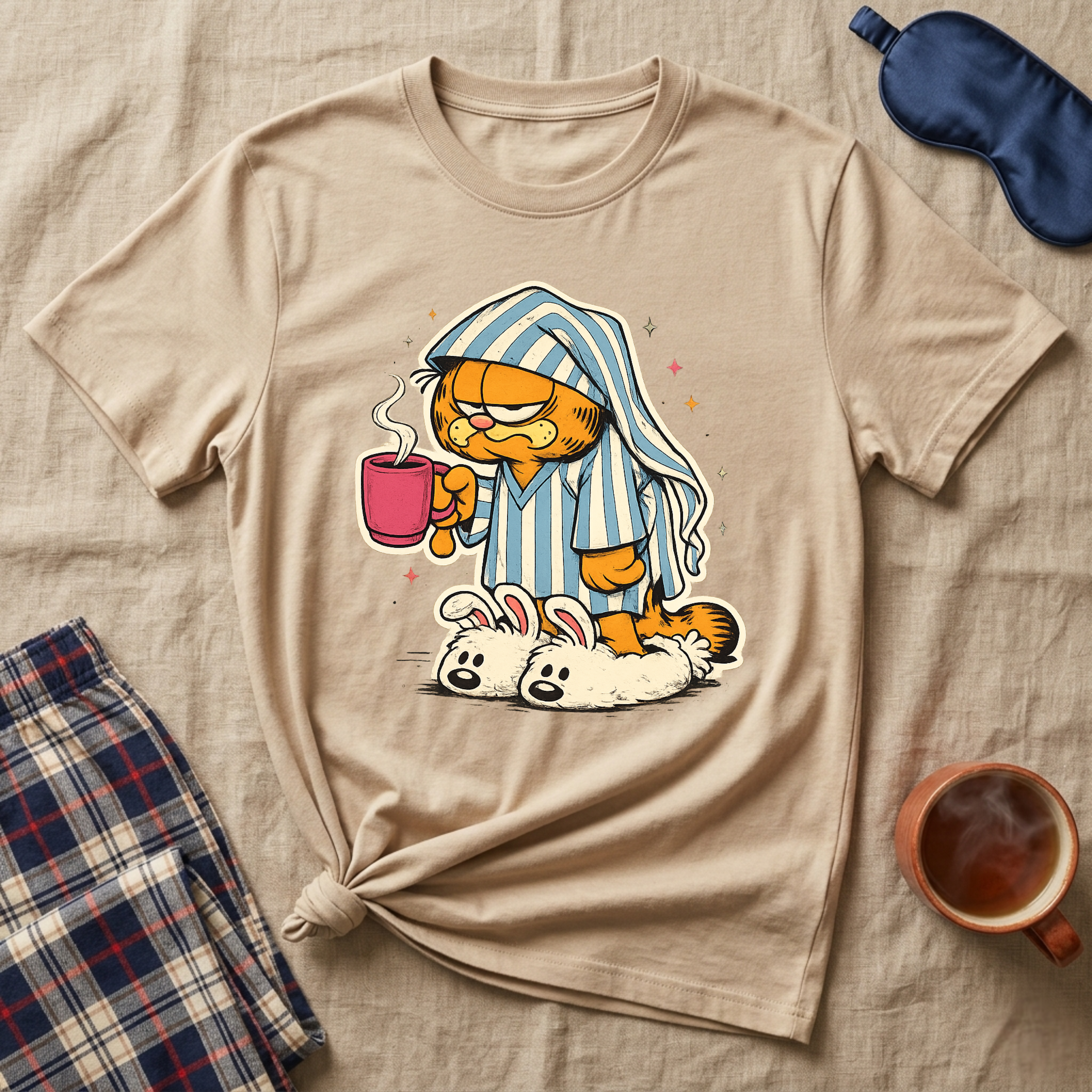 Lazy Coffee Cat T-Shirt